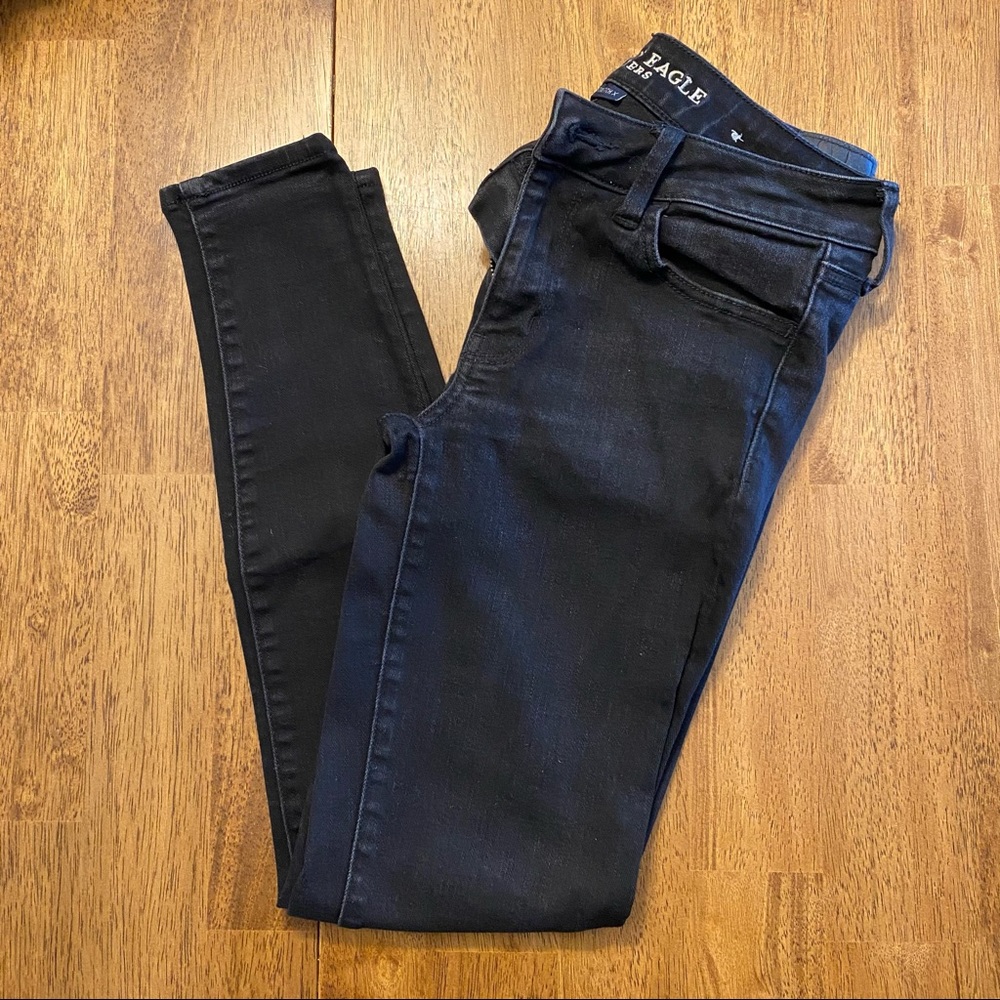 Black AE jeggings